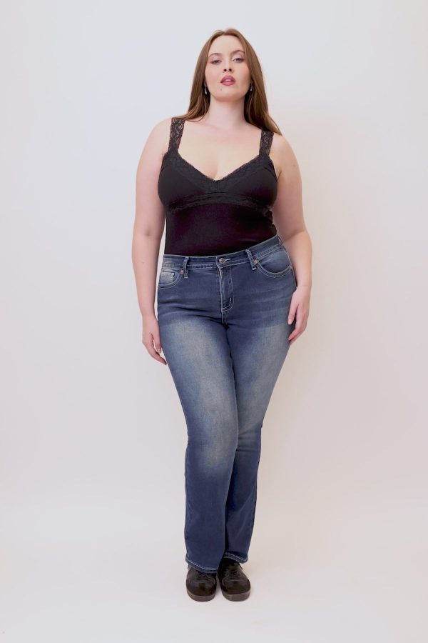 Women's Plus Mid Rise Premium Stitch Bootcut Jeans - Image 7