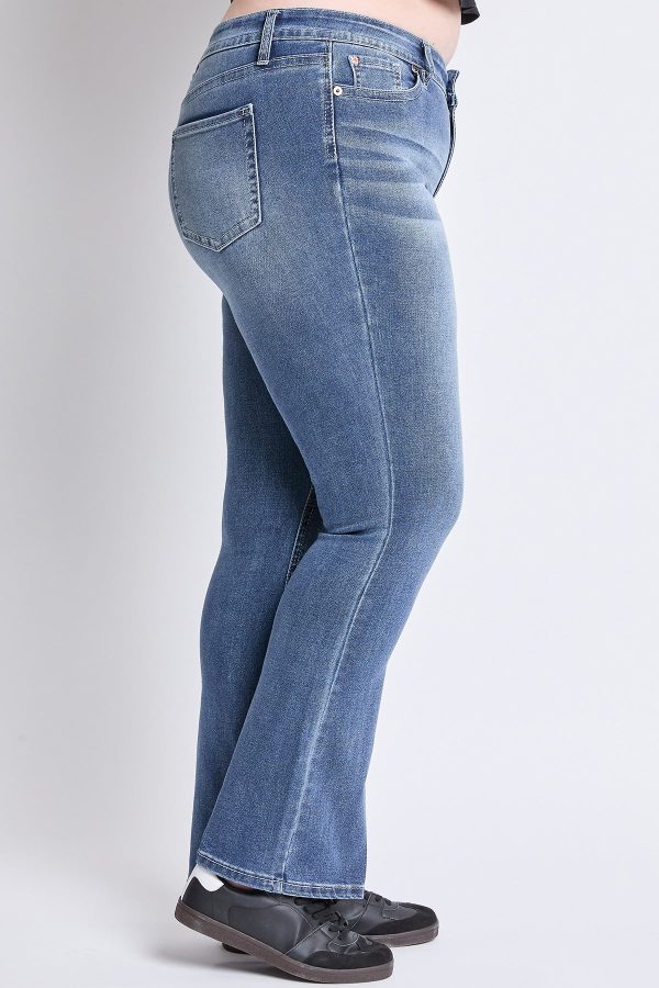Women's Plus Mid Rise Premium Stitch Bootcut Jeans - Image 3