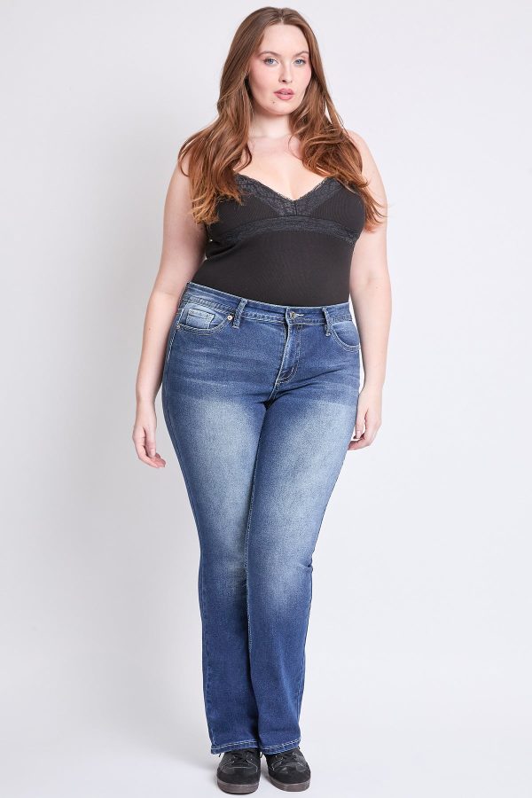 Women's Plus Mid Rise Premium Stitch Bootcut Jeans - Image 5