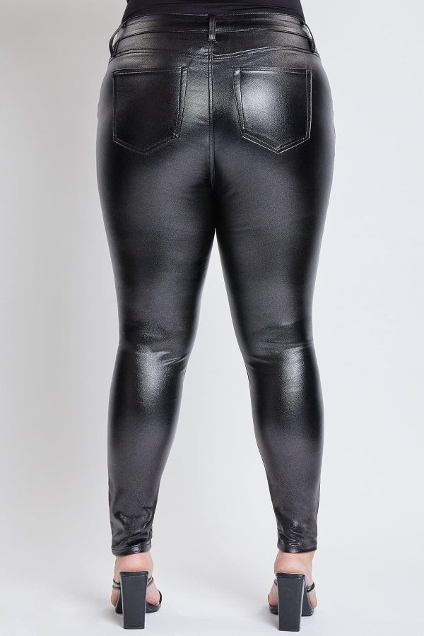 Women's Plus Hyperstretch Metallic Skinny Pants - Image 5