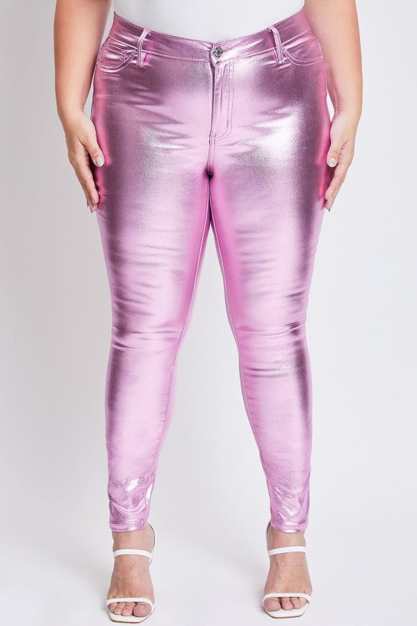 Women's Plus Hyperstretch Metallic Skinny Pants - Image 2