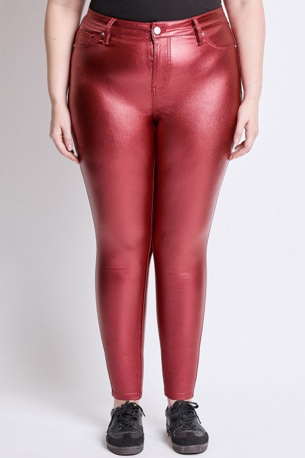 Women's Plus Hyperstretch Metallic Skinny Pants - Image 2