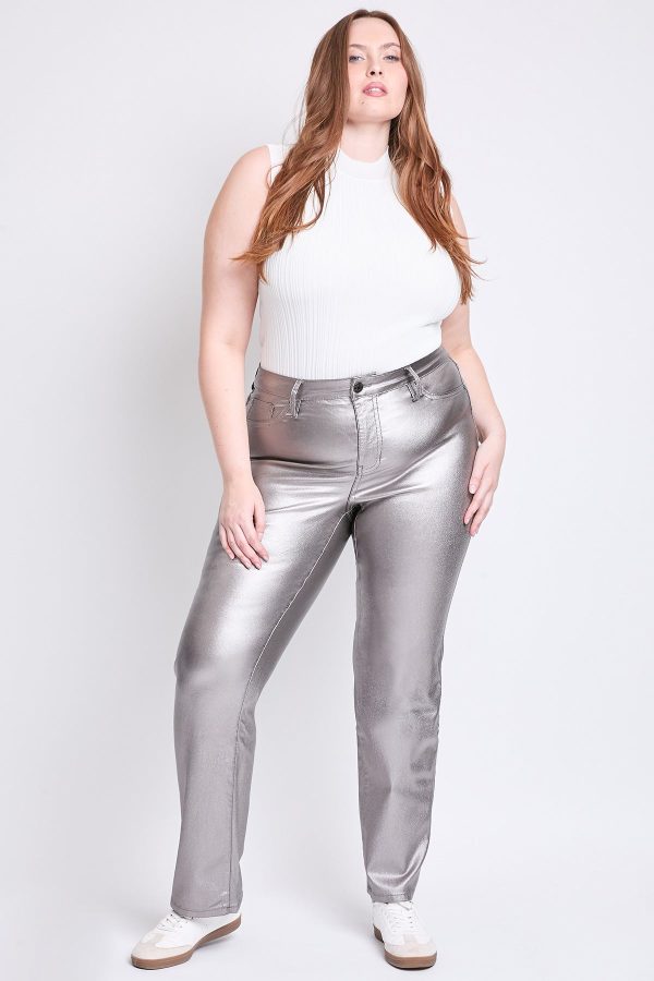 Women's Plus Hyperstretch Straight Leg Metallic Pant - Image 6