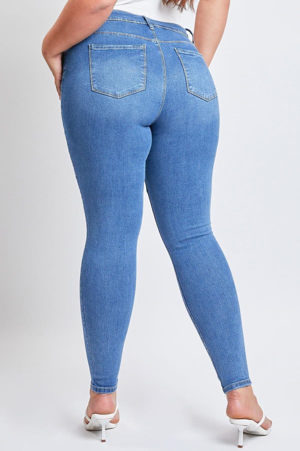 Women's Plus Essential Sustainable Distressed Skinny Jeans - Image 5