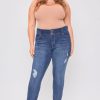 Women's Plus Essential Sustainable Distressed Skinny Jeans
