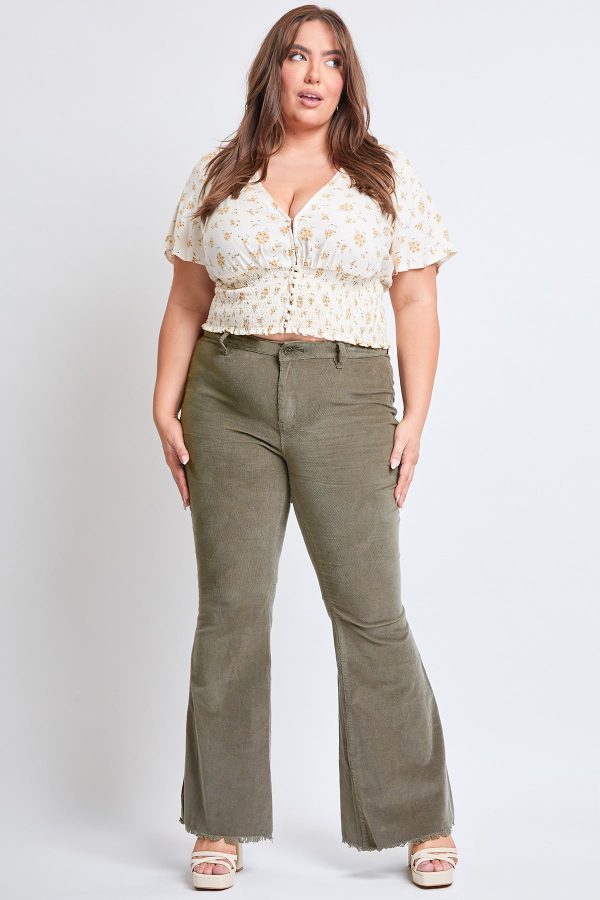 Women's Plus Corduroy Flare Pants - Image 6