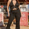Women's Plus Distressed Super Flare Jeans