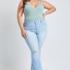 Women's Plus Distressed Super Flare Jeans