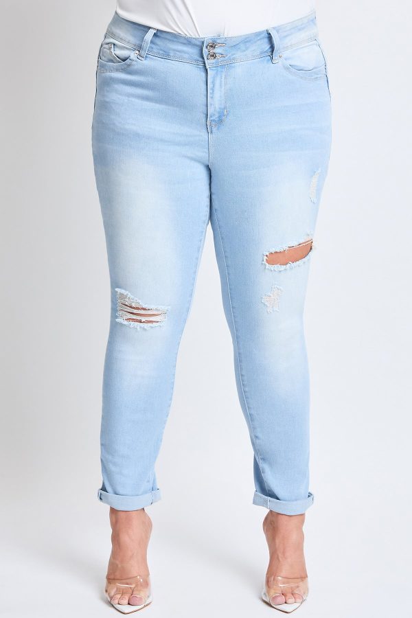 Women's Plus WannaBettaButt Cuffed Ankle Jeans - Image 6