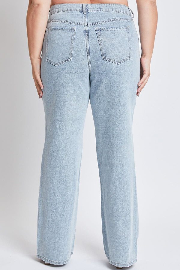 Women's Plus High Rise Relaxed Wide Leg Jeans - Image 7