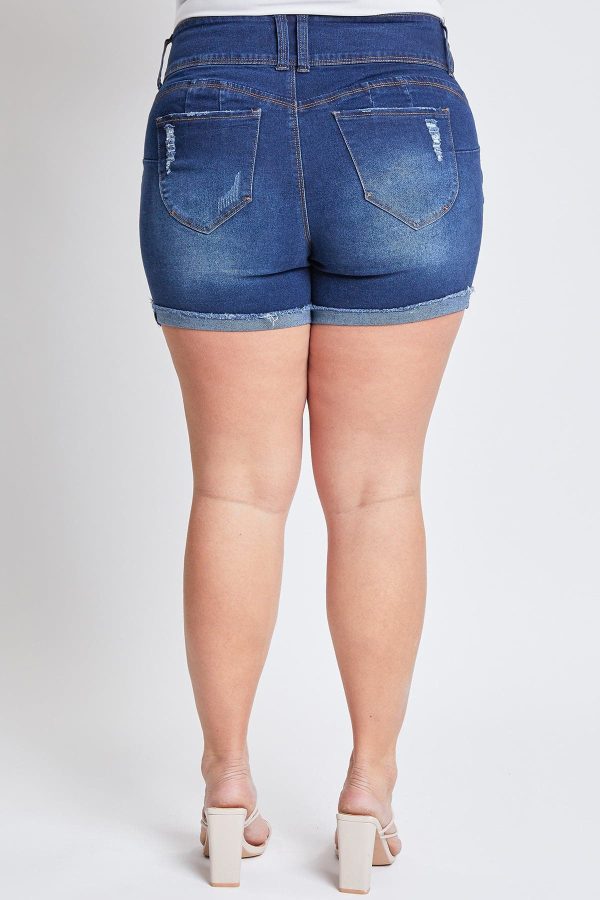 Women's Plus WannaBettaButt Mid Rise Shorts - Image 6