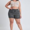Women's Plus Drawstring Waistband Linen Shorts